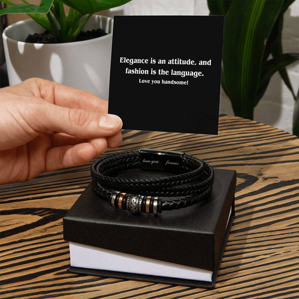 Vegan Leather  Bracelet - Define Your Style, Elevate Your Presence: Unleash the Power of Distinctive Men's Bracelets.