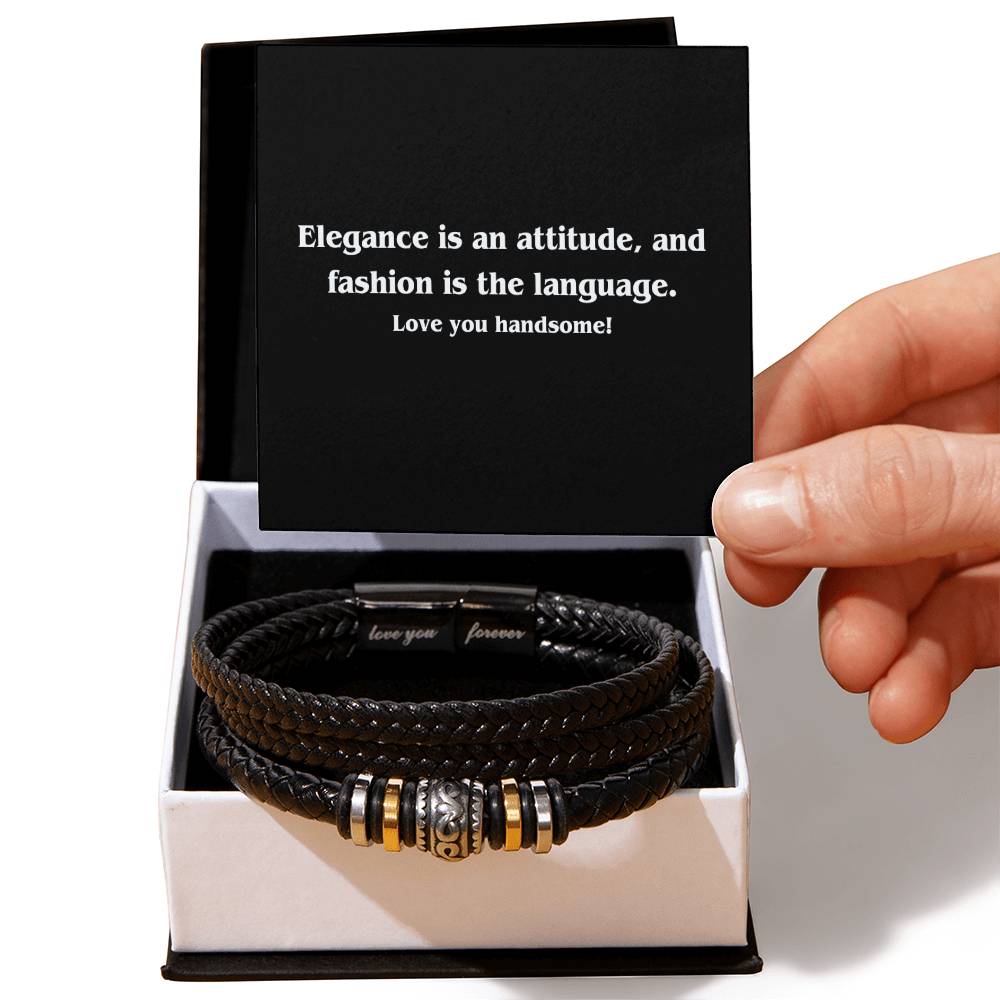 Vegan Leather  Bracelet - Define Your Style, Elevate Your Presence: Unleash the Power of Distinctive Men's Bracelets.